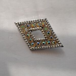 Silver Tone Geometric Vintage Brooch